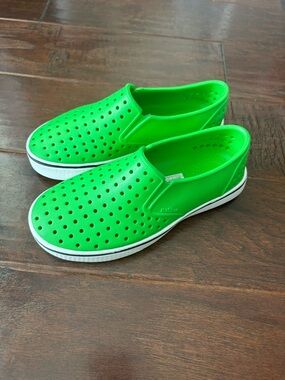 Native Miles Slip-On Water Shoes in Neon Green